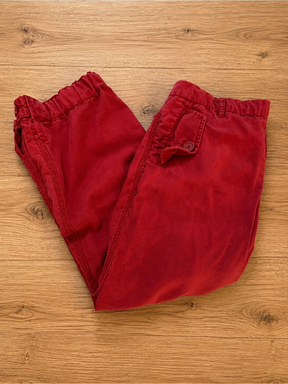 GAP Women’s Red TENCEL™ Lyocell Cargo Jogger Pants | Size 8 - Picture 2 of 6